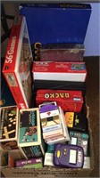 Boardgames, card games, puzzles, electronic games