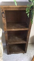 Small wooden bookcase display shelf