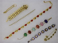 Stone, Chain, Enameled Necklaces, Bracelets