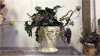 Floral Arrangement In Grape Pot