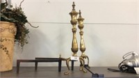 Pair Of Brass Andirons