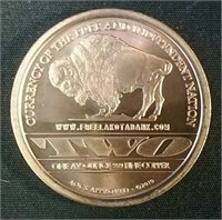 2010 One AV Ounce 999 Fine Copper Coin