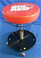 Big red adjustable pneumatic roller seat with