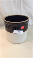 Antique Crock Brown And Cream 7.5" Tall