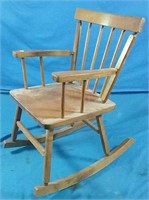 Children's wooden rocking chair 23"H