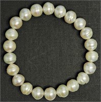 18W- freshwater pearl flexible bracelet -$60