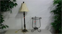 Iron Candle Holder & Table Lamp