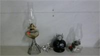 Grouping  Of 3 Oil Lamps