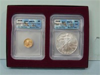 2005 ICG Graded MS-70 Gold & Silver Collector Set