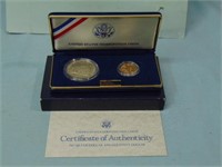 1987 US Constitution Commemorative 2-Coin Set w/ $