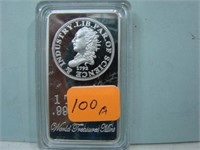 World Treasure Mint One Ounce Silver First Strike