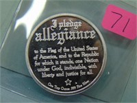 Pledge of Allegiance Silver Bullion Round