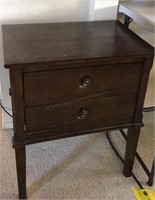 Two drawer wooden side/end table