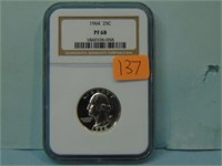 1964 Washington Proof Silver Quarter - NGC PF-68