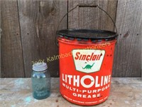 large Sinclair Litholine Oil Can
