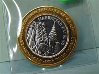 $10 Gaming Token Silver Strike - New York New York