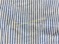 Antique country blue striped ticking material
