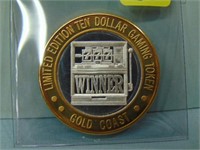 $10 Gaming Token Silver Strike - Gold Coast