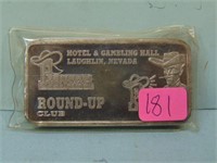 Pioneer Round-Up Club Five Troy Ounce Silver Bulli