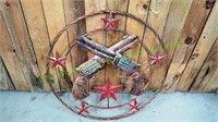 Rustic Stars & Guns Metal Art