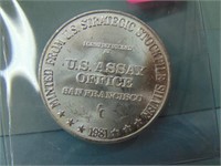1981 U.S. Assay Office San Francisco Silver Bullio