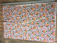 Vintage cotton feed sack-orange flowers