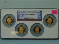 2007-S Proof Presidential Dollars 5-Coin Set - NGC