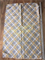 Vintage cotton feed sack-yellow/gray plaid