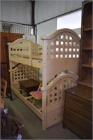 Set of Solid Wood Bunk Beds w/ Ladder -