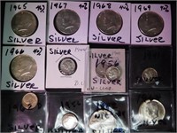 Coins - Silver box lot, 13 Silver coins