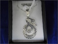 Jewelry - Sterling Silver Snake on 18" Chain