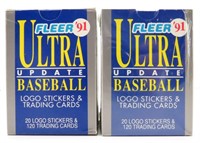 2-Boxes FLEER '91 Baseball LOGO STICKERS & Cards
