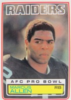 '83 TOPPS Marcus ALLEN AFC PRO BOWL ROOKIE Card