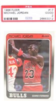 1988 FLEER Michael Jordan #17 PSA Graded 2 GOOD