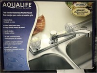 AQUALIFE TWO HANDLE WASHERLESS KITCHEN FAUCET
