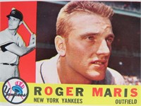 1960 TOPPS Roger MARIS YANKEES Baseball Card #377