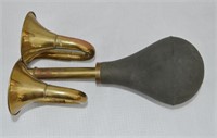 Vintage Double Bell Brass Car Horn