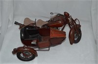Wood Motorcycle & Side Car Replica