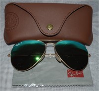 Authentic Ray Ban Aviator Sunglasses Polarized