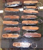 Wooden Souvenir Pocket Knives w/ Corkscrew