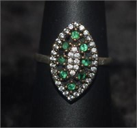 Size 8 Sterling Silver Ring w/ Tourmaline and