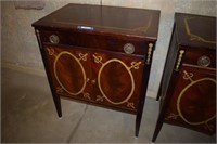 Antique Record & Music  Cabinet w/ Hand Painted