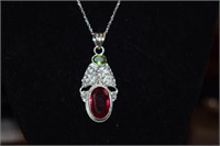 Sterling Silver Pendant w/ Large Color-Changing