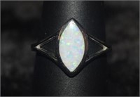 Size 9 Sterling Silver Ring w/ Opal