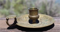 Brass Candle Holder Signed "Tiffany"