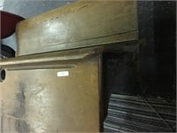 vintage student bench/desk bench folds up