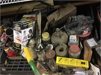 large lot of assorted hardware/sprays/tools