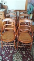(6) Cane seat chairs