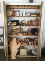 Closet full of wood cut outs and pieces
