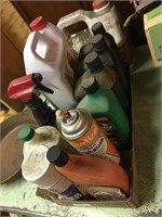 oils, sprays, antifreeze, etc